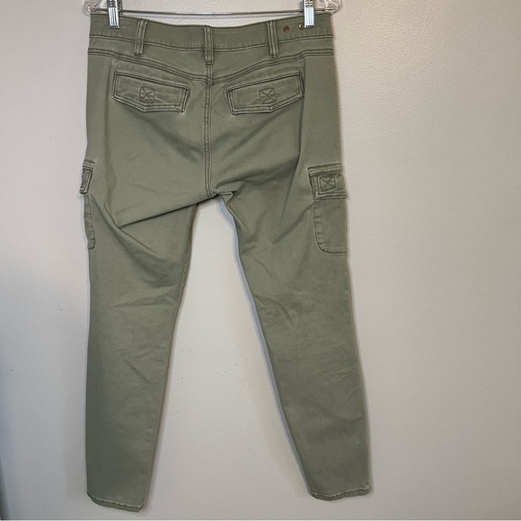 Cabi Womens Low Rise Skinny Cargo Jeans Light Green Sz 6 Casual Outdoor Fall - Picture 6 of 9
